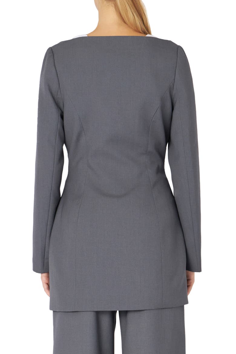 Boat Neck Blazer, Alternate, color, HEATHER GREY