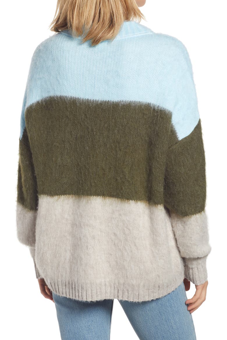 Oversize Brushed Pullover, Alternate, color, BLUE TRIXIE MULTI STRIPE