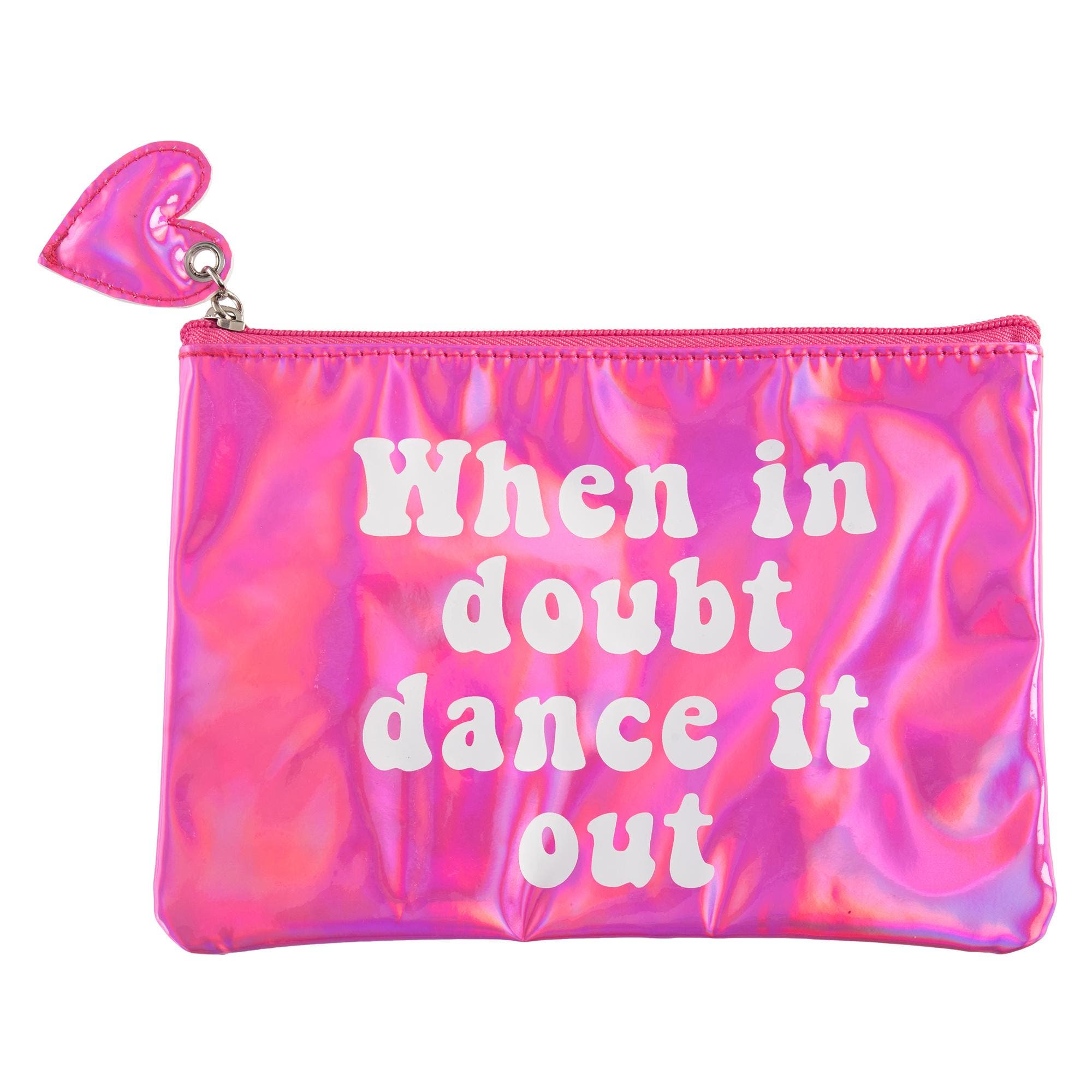 When In Doubt Metallic Bag Plastic Pink, Main, color, Pink
