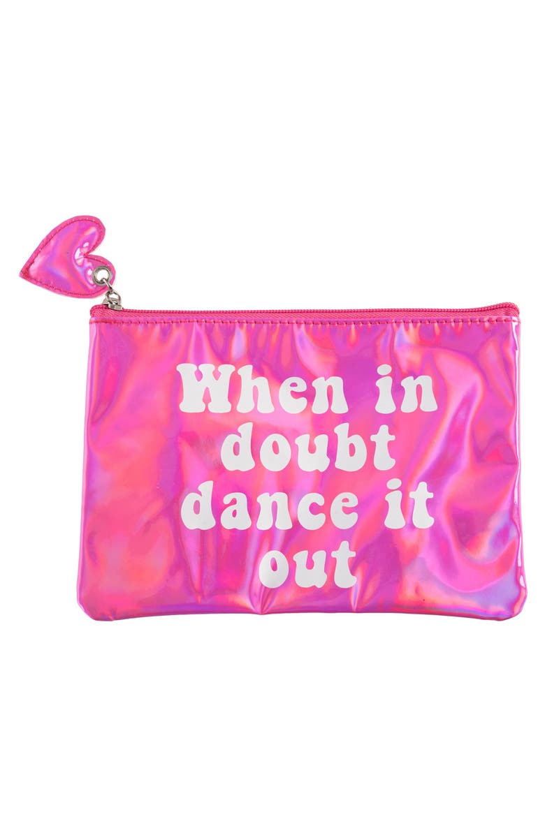 Totalee Gift When In Doubt Metallic Bag Plastic Pink, Main, color, Pink