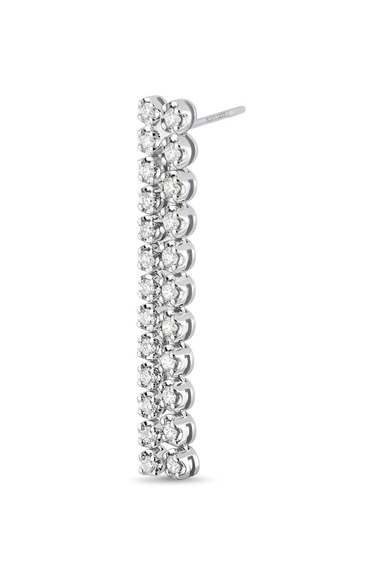18K Gold Audrey Diamond Double Drop Earrings (Online Trunk Show), Alternate, color, 18K WHITE GOLD