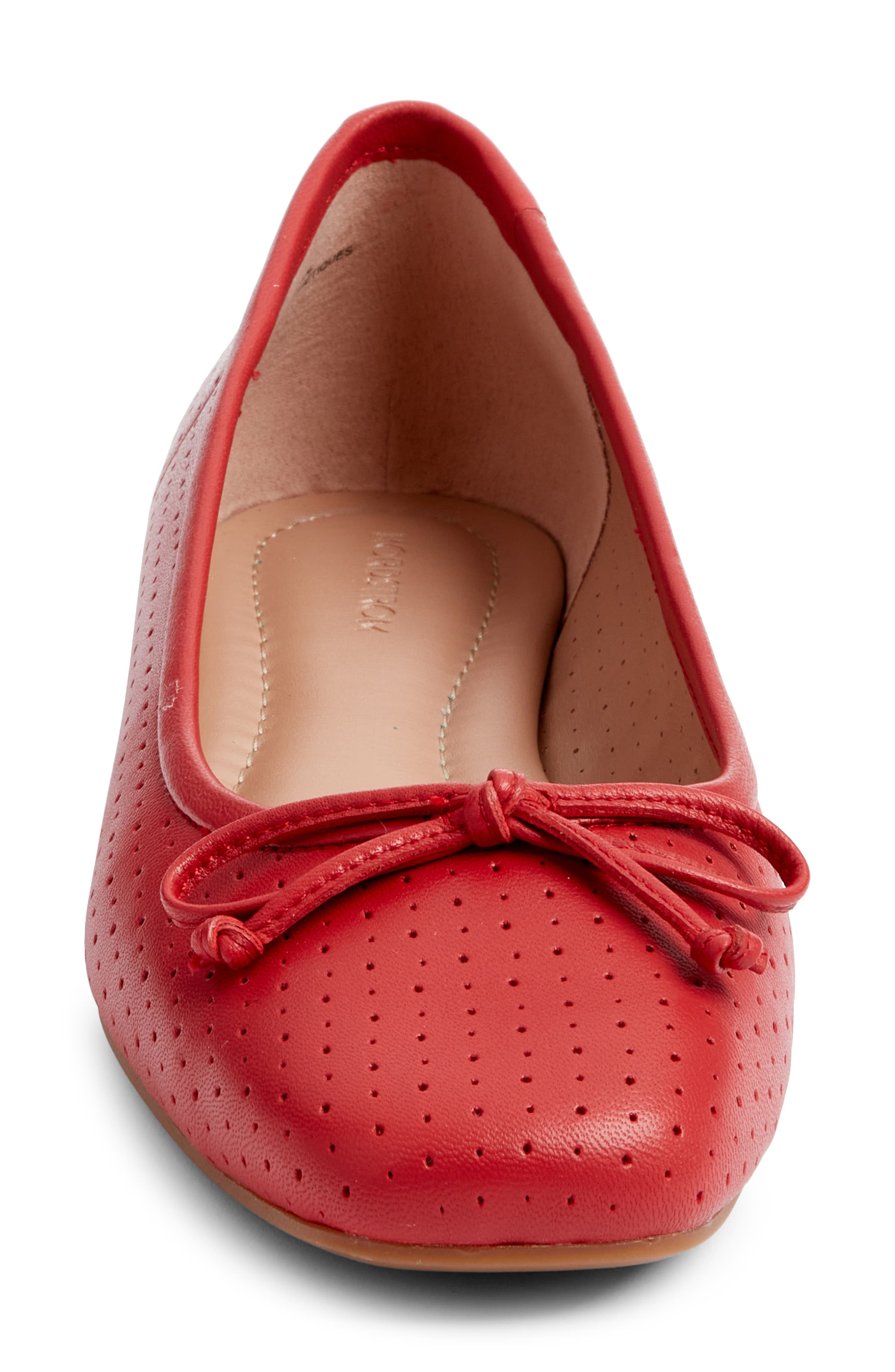 Ashton Perforated Ballet Flat, Alternate, color, RED POMPEII