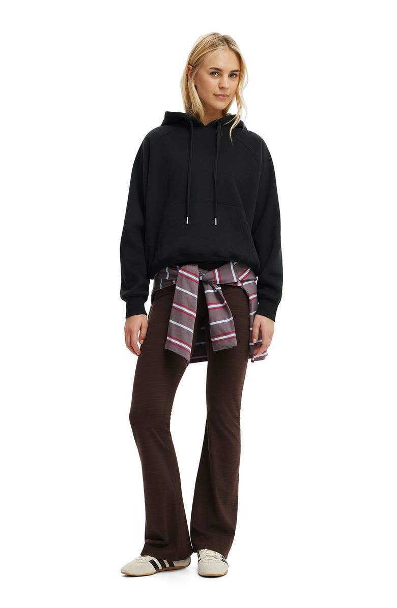 COTTON ON BODY Women's Active Plush Essential Raglan Hoodie, Alternate, color, Black