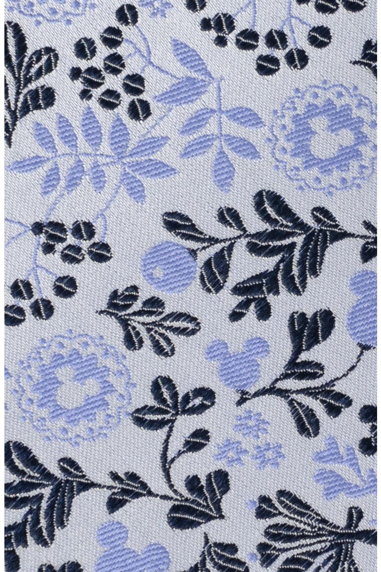 x Disney Mickey Floral Silk Tie, Alternate, color, BLUE