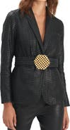 Velez Tatacoa Woven Leather Straight Fit Blazer