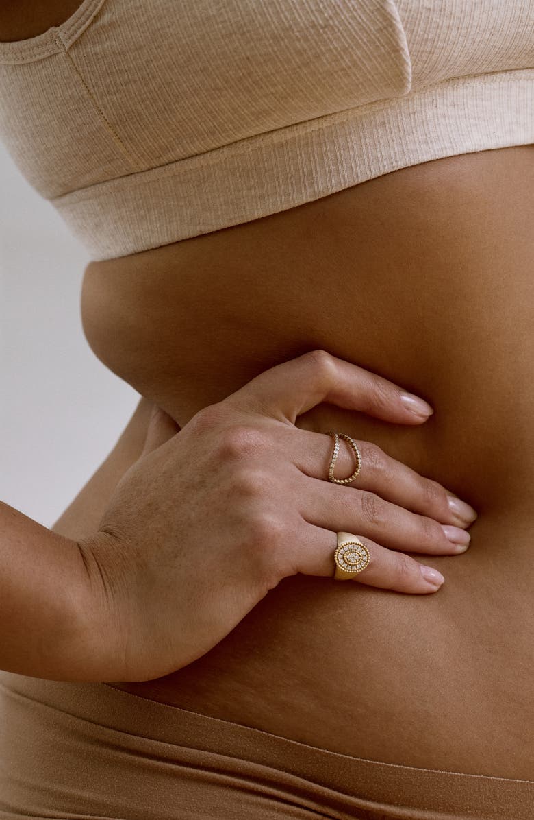 Kimai Wave Lab Created Diamond Open Ring, Alternate, color, 