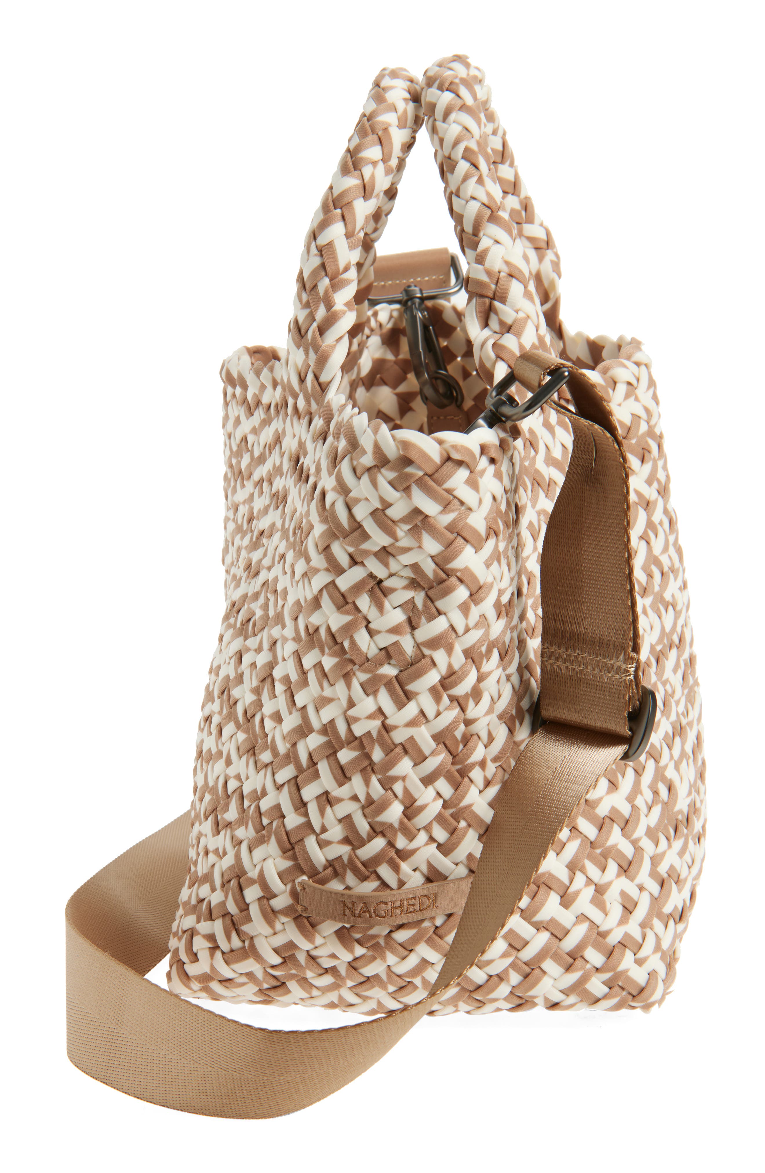 NAGHEDI Small St. Barths Prism Tote, Alternate, color, Flax
