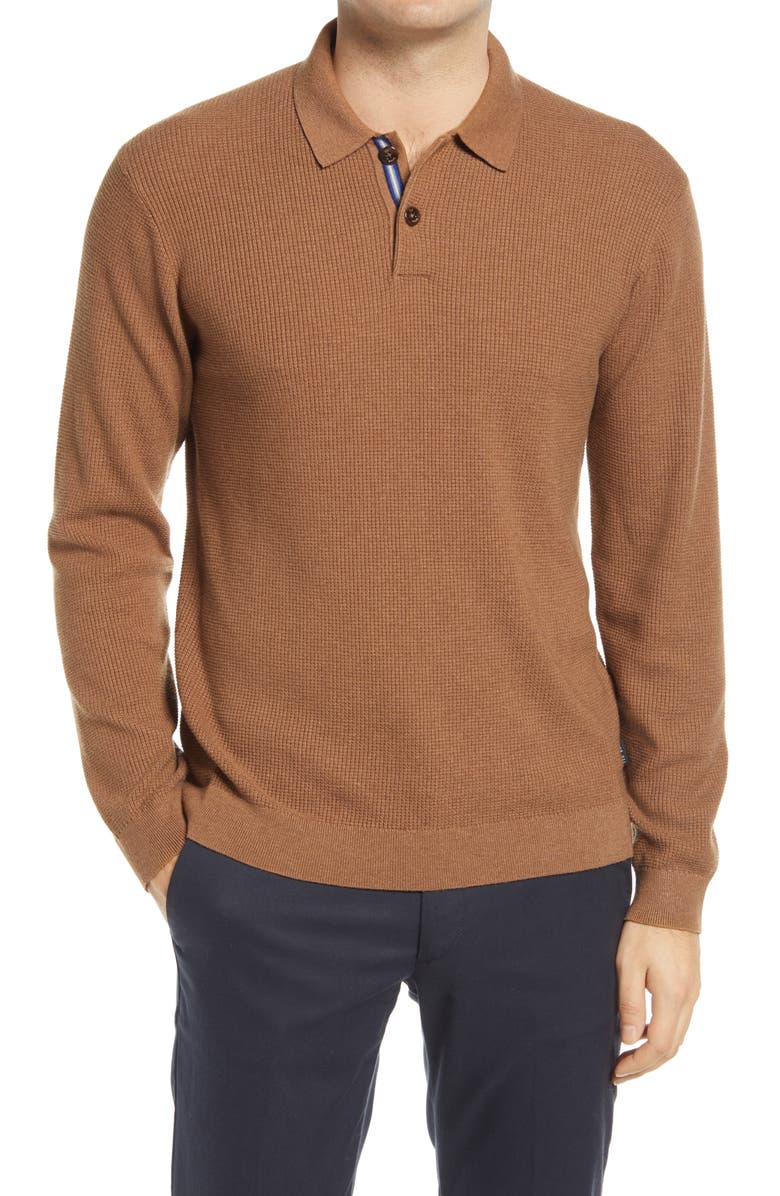 Ted Baker London Batha Long Sleeve Polo, Main, color,