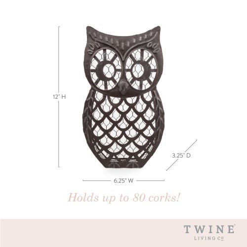 Twine Wise Owl Cork Collector In Gray