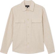 Reiss Sever Cotton & Linen Check Overshirt
