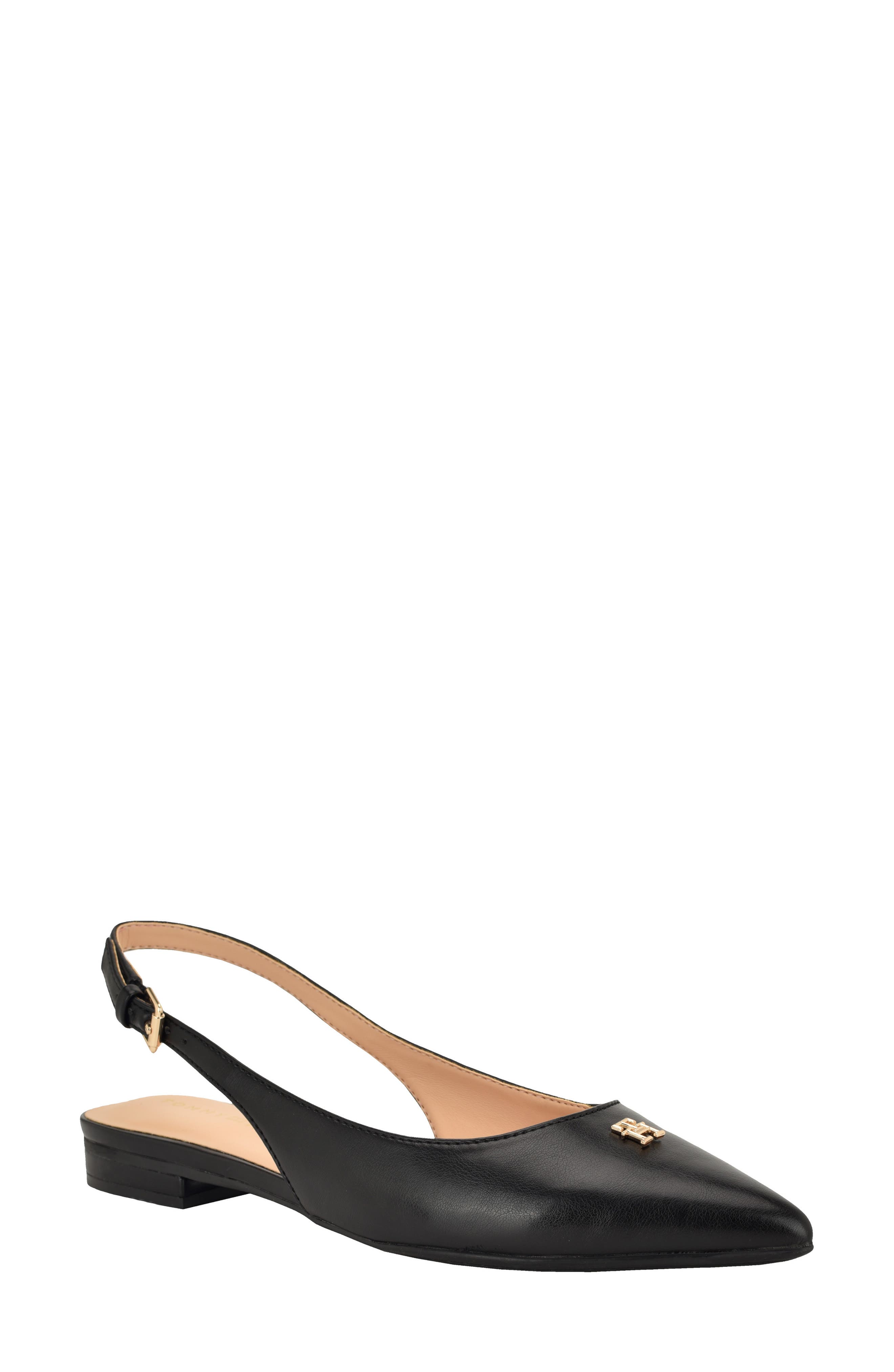 Tommy Hilfiger Velina Slingback Pointed Toe Flat, Main, color, 