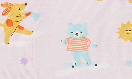 Magnetic Me Playground Pals Print Magnetic Convertible Romper In Pink