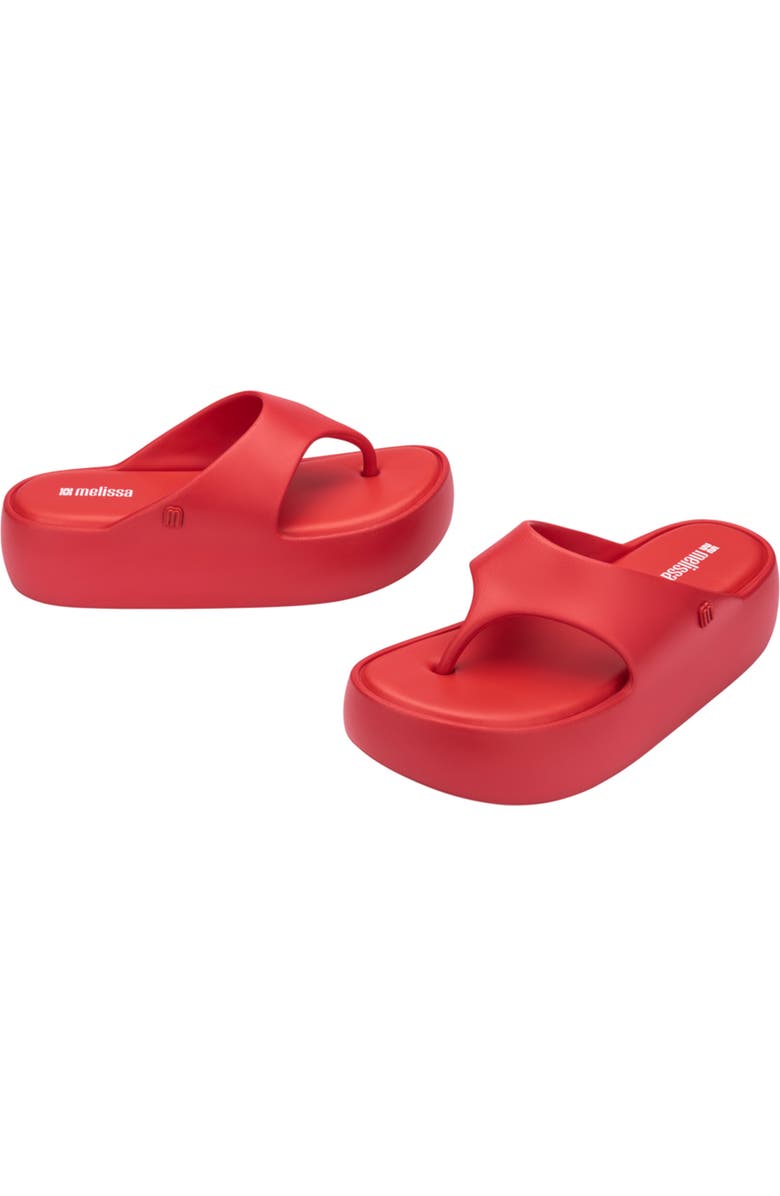 Melissa Free Platform Flip Flop, Alternate, color, Red