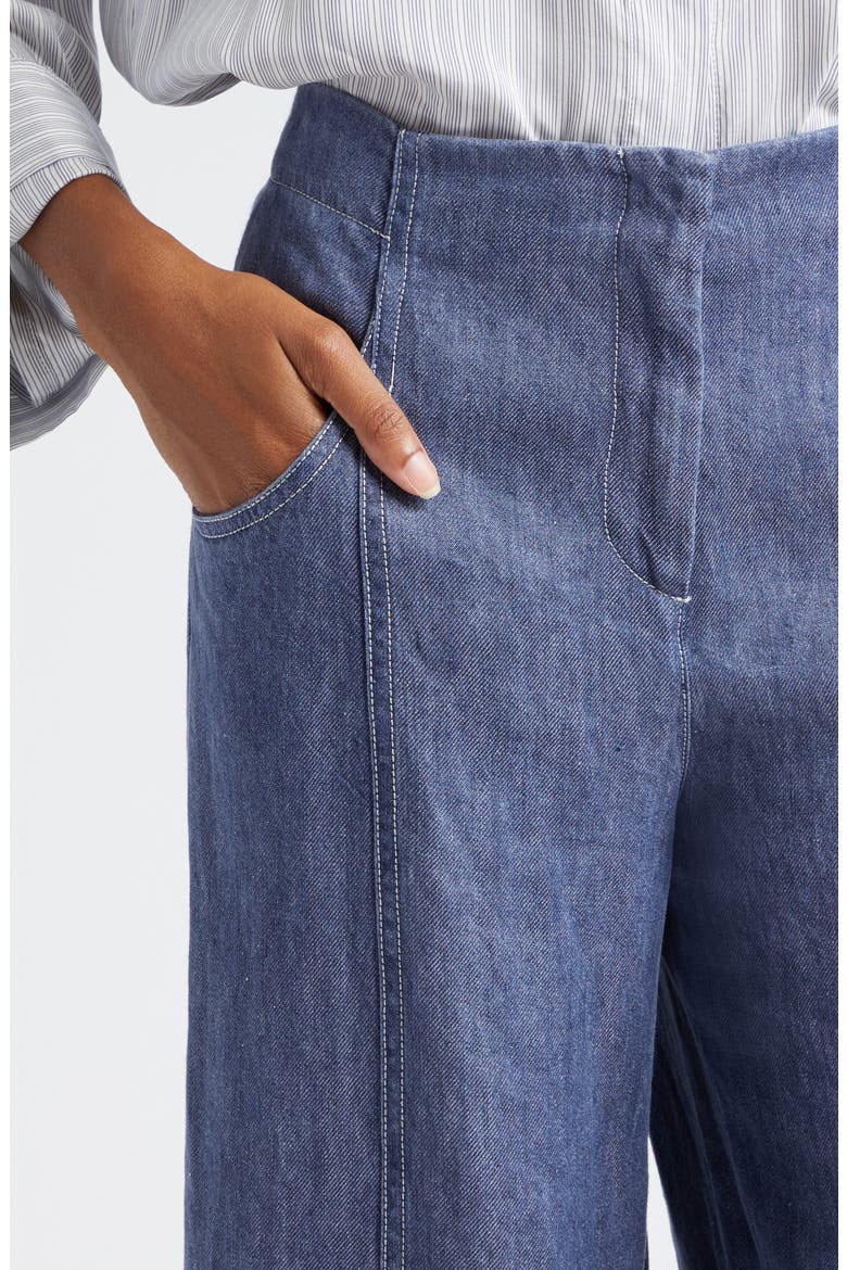 Demie Wide Leg Hemp Jeans, Alternate, color, MEDIUM INDIGO