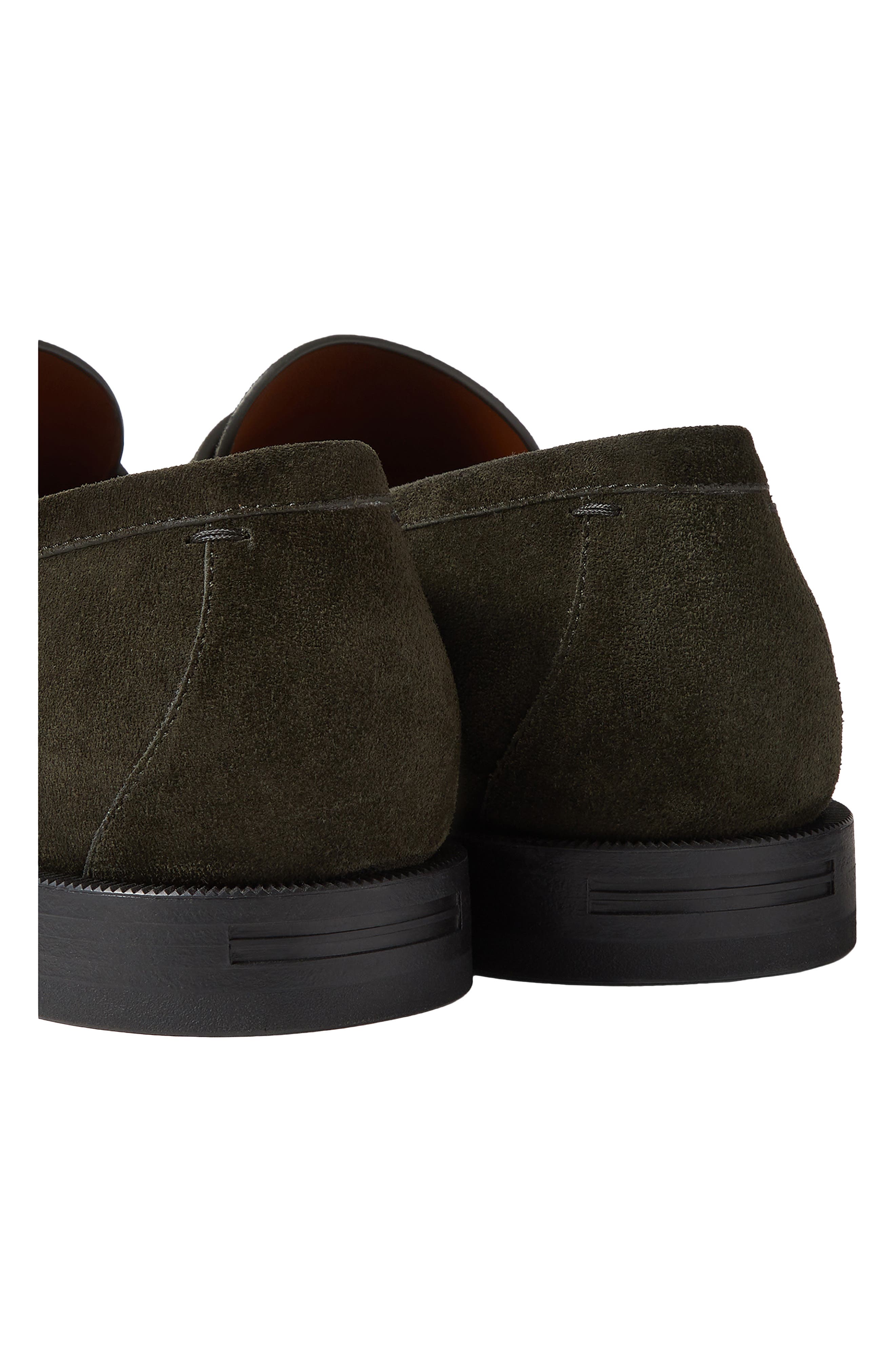 Suede Driving Loafer, Alternate, color, DARK OLIVE GREEN