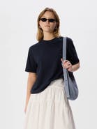 Whistles Cotton Crew Neck Top