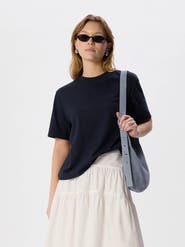 Whistles Cotton Crew Neck Top