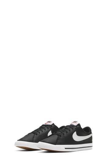 Nike Kids' Court Legacy Sneaker In Black/white/light Brown