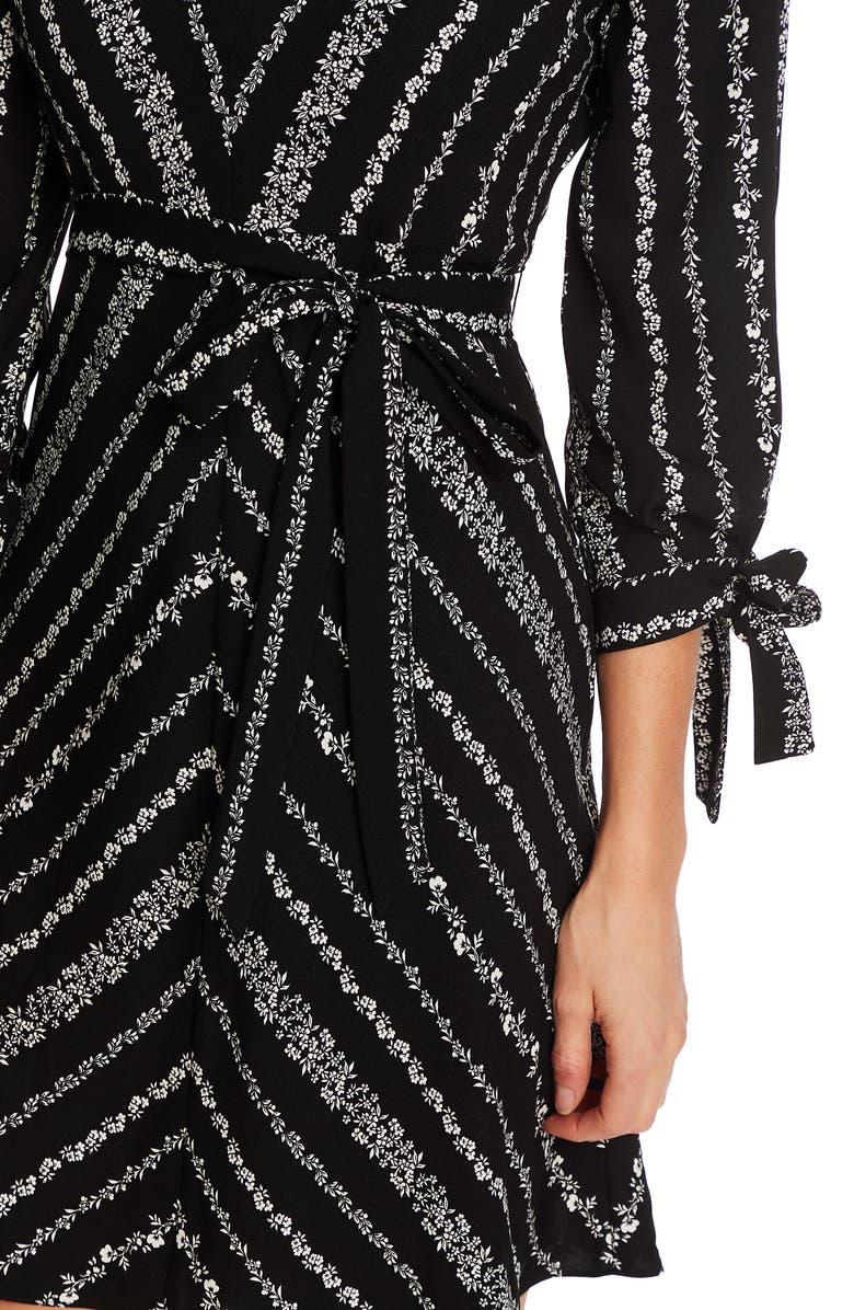 CeCe Flower Chain Tie Sleeve Fit & Flare Dress, Alternate, color,