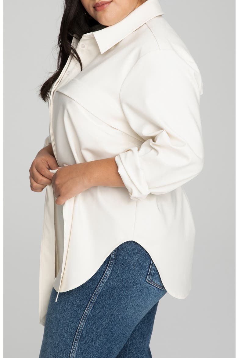 Safari Tie Waist Tunic Shirt, Alternate, color, BONE001
