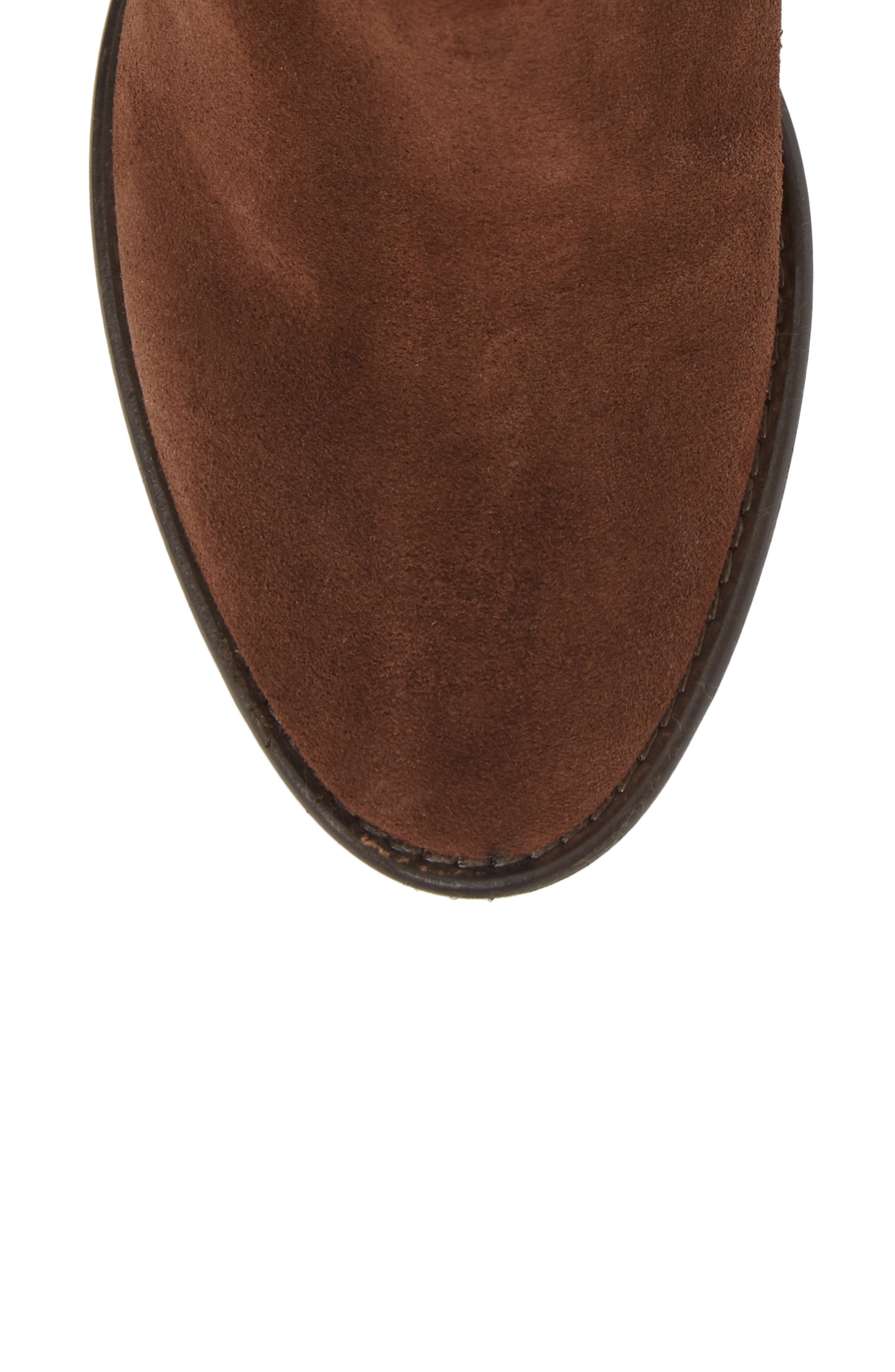 Refined Water Resistant Strappy Boot, Alternate, color, CHOCOLATE SUEDE