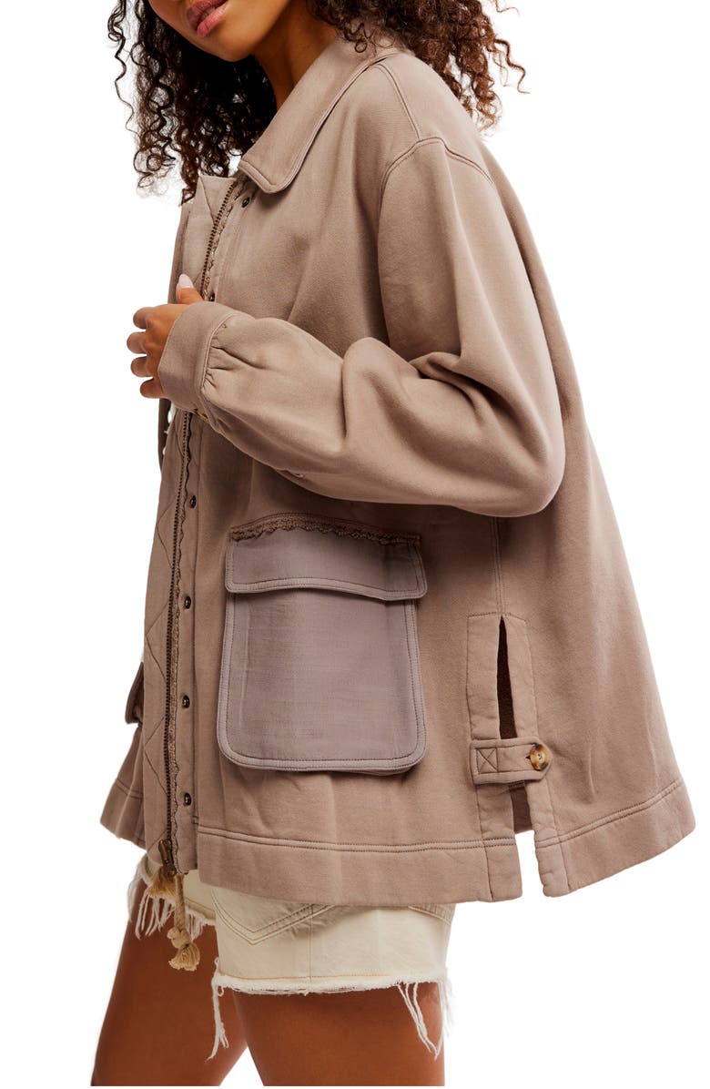 Free People Alexa Water Repellent Jacket, Alternate, color, Dusted Cocoa