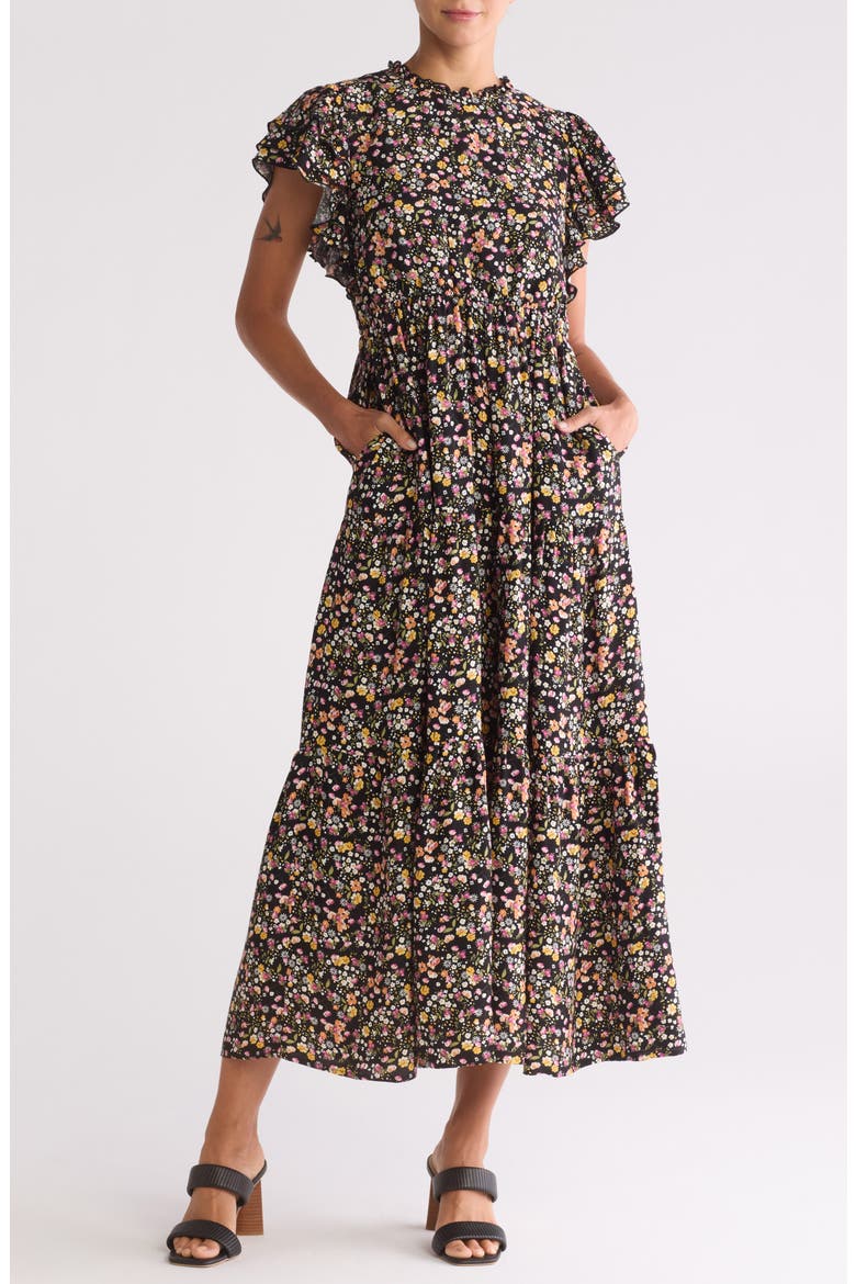 Fatima Ruffled Tiered Maxi Dress, Main, color, GARDEN VARIETY