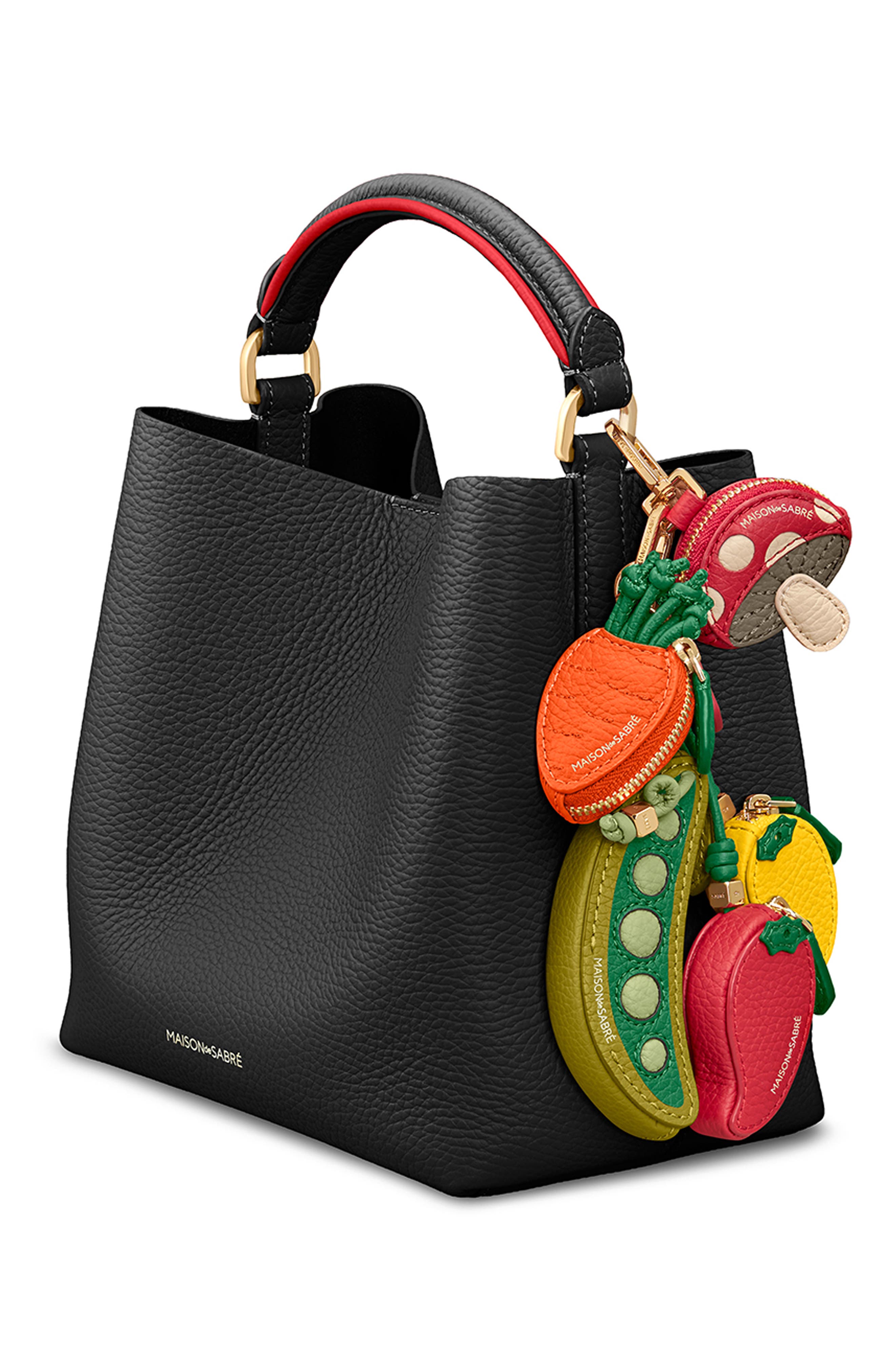 MAISON de SABRÉ The Mini Bucket Bag, Alternate, color, Rouge Noir