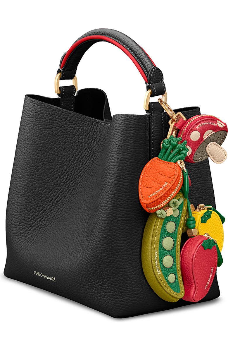 MAISON de SABRÉ The Mini Bucket Bag, Alternate, color, Rouge Noir
