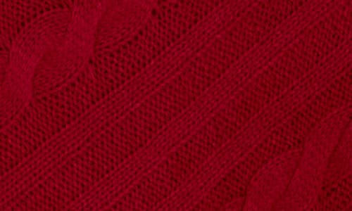 Nanette Lepore Braided Cable Stitch Poncho In Red
