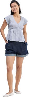 Reistor Deep V-neck Short Top