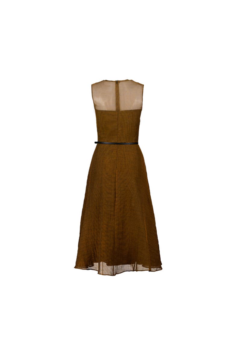 IVONNE Sleeveless A-line Long Dress, Alternate, color, Brown