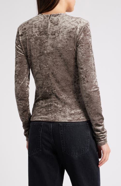 Frame Crushed Velvet Top In Dusk