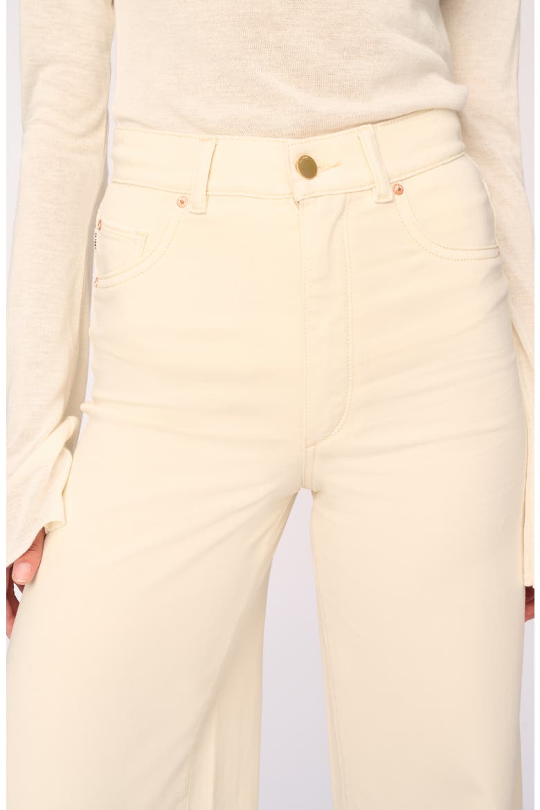 Hepburn Wide Leg Pants, Alternate, color, MANILLA KNIT DENIM