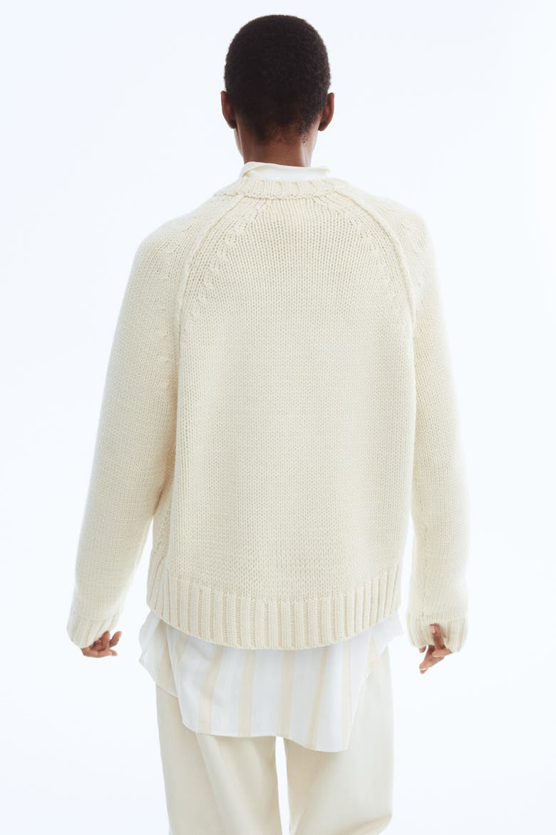 Raglan-sleeved Jumper, Alternate, color, Cream