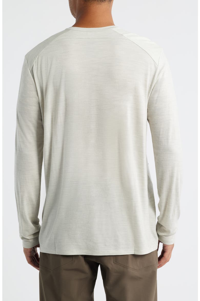 Frame Long Sleeve Wool Blend T-Shirt, Alternate, color, DARK COCOON HEATHER