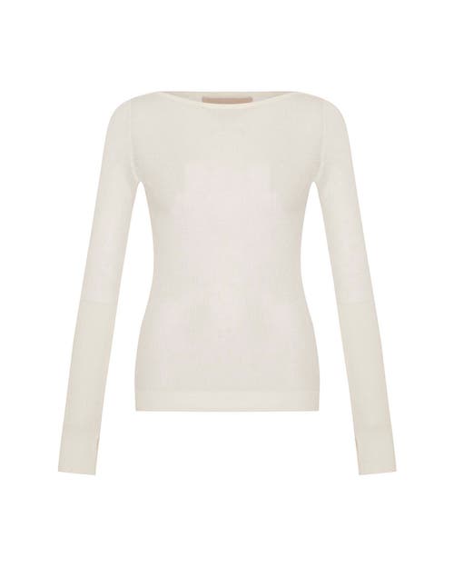 Theo The Label Ersa Pointelle Argyle Pullover In White