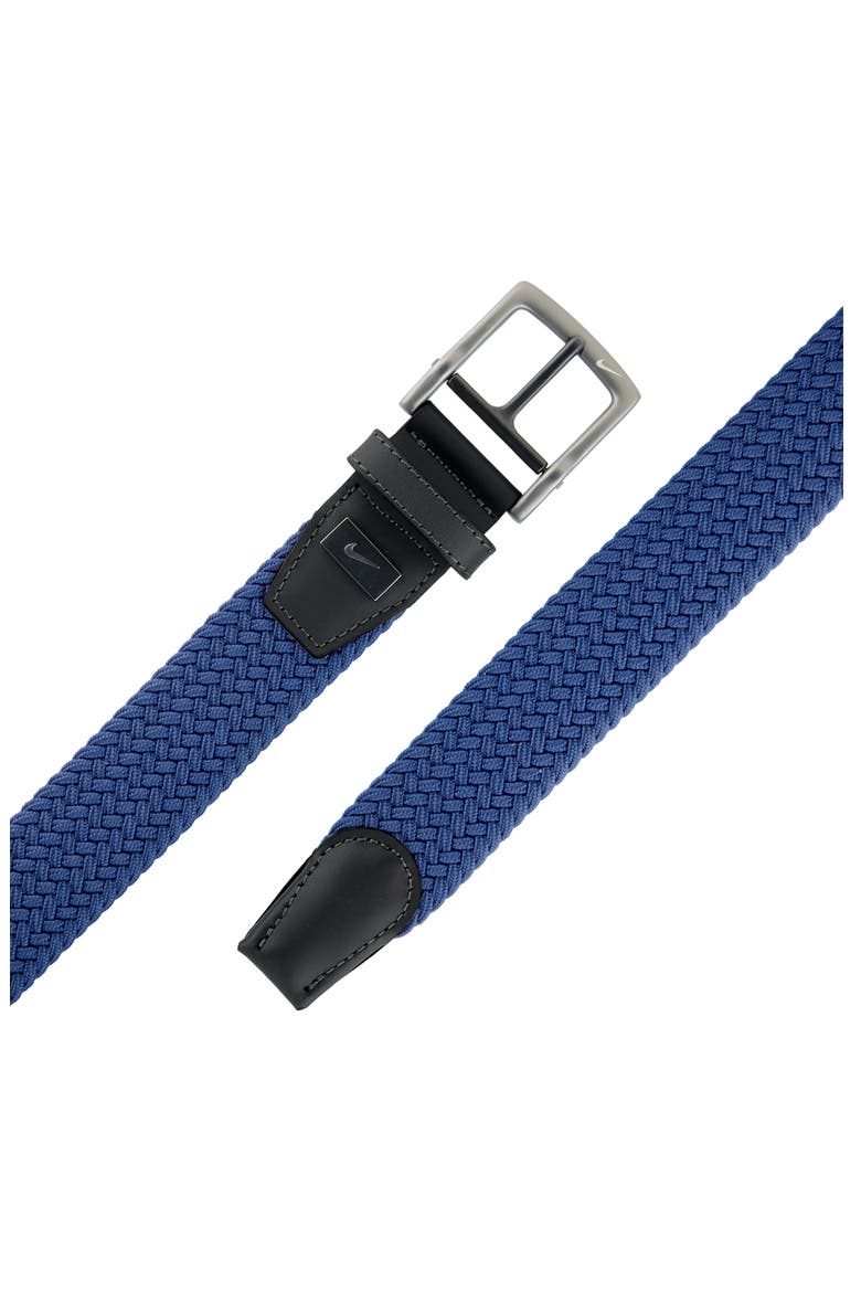 Tour Woven Stretch Belt, Alternate, color, NAVY
