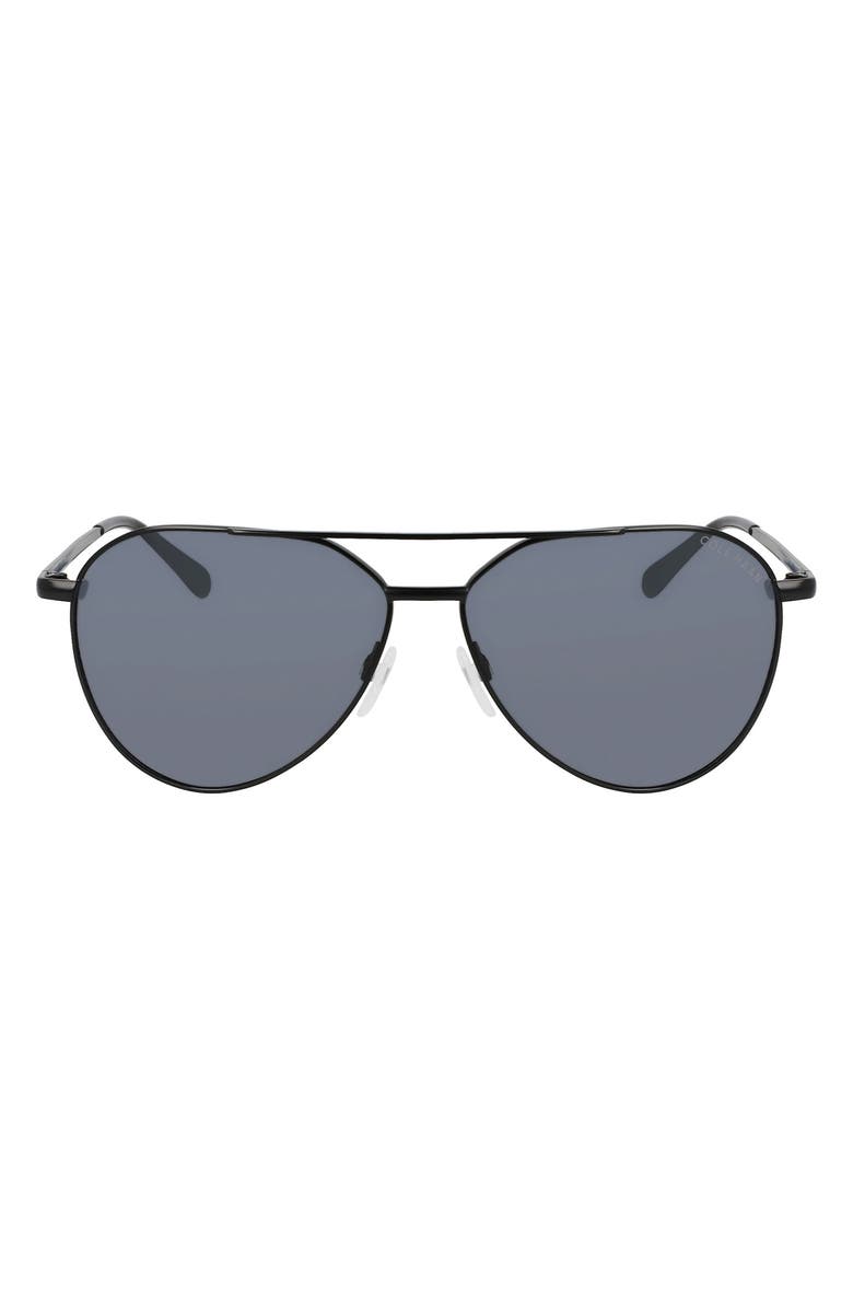 Cole Haan 61mm Aviator Sunglasses, Main, color, Black