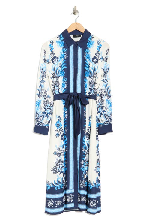 Floral Long Sleeve Shirtdress