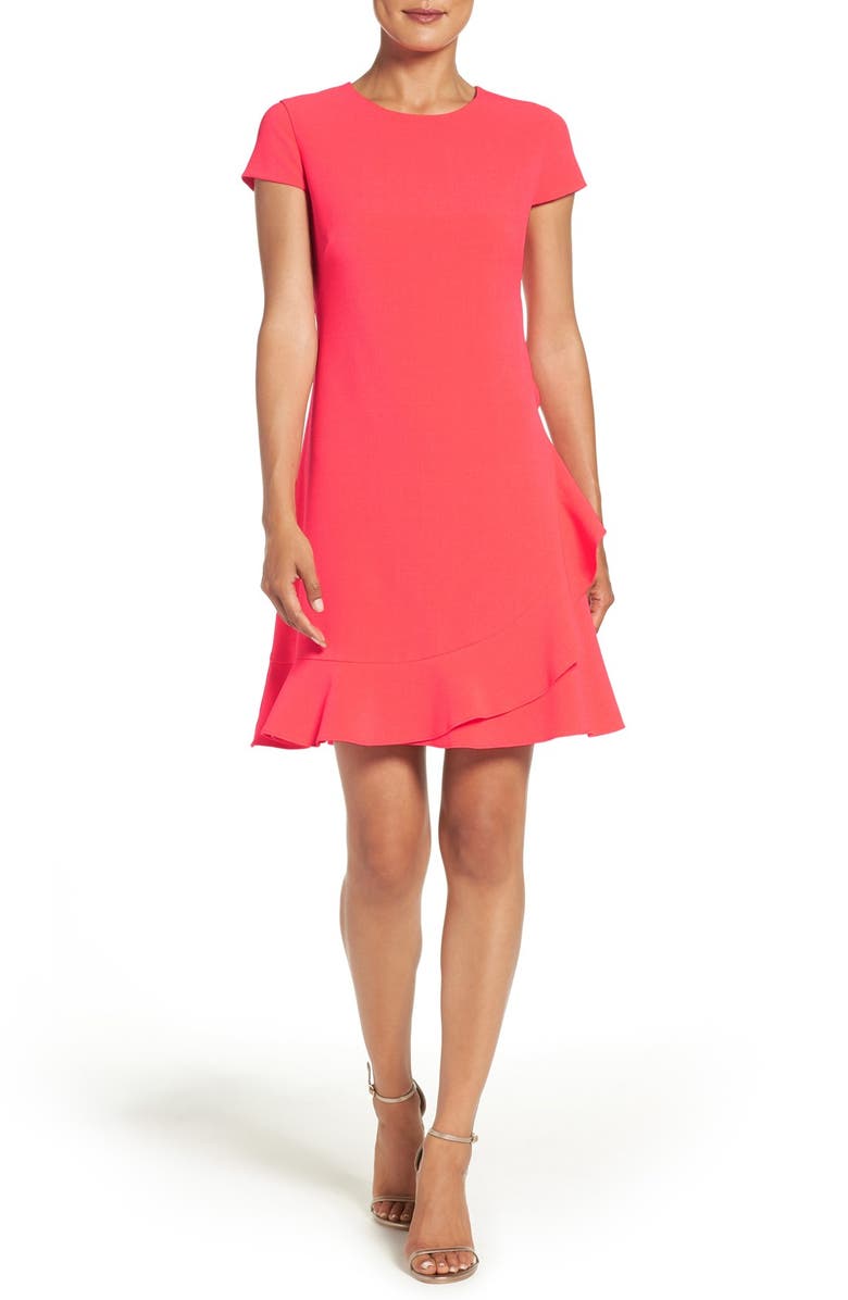 Eliza J Crepe A-Line Dress, Alternate, color, 