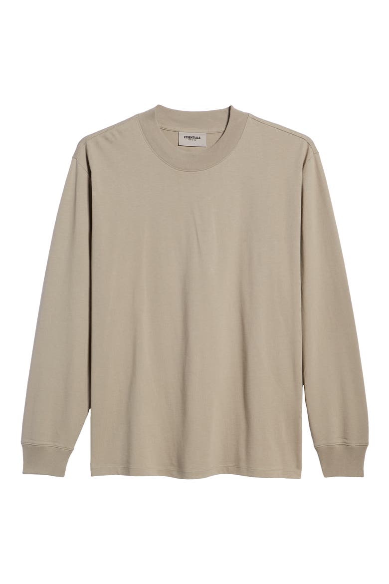 Fear of God Essentials Unisex Logo Long Sleeve T-Shirt, Alternate, color, MOSS