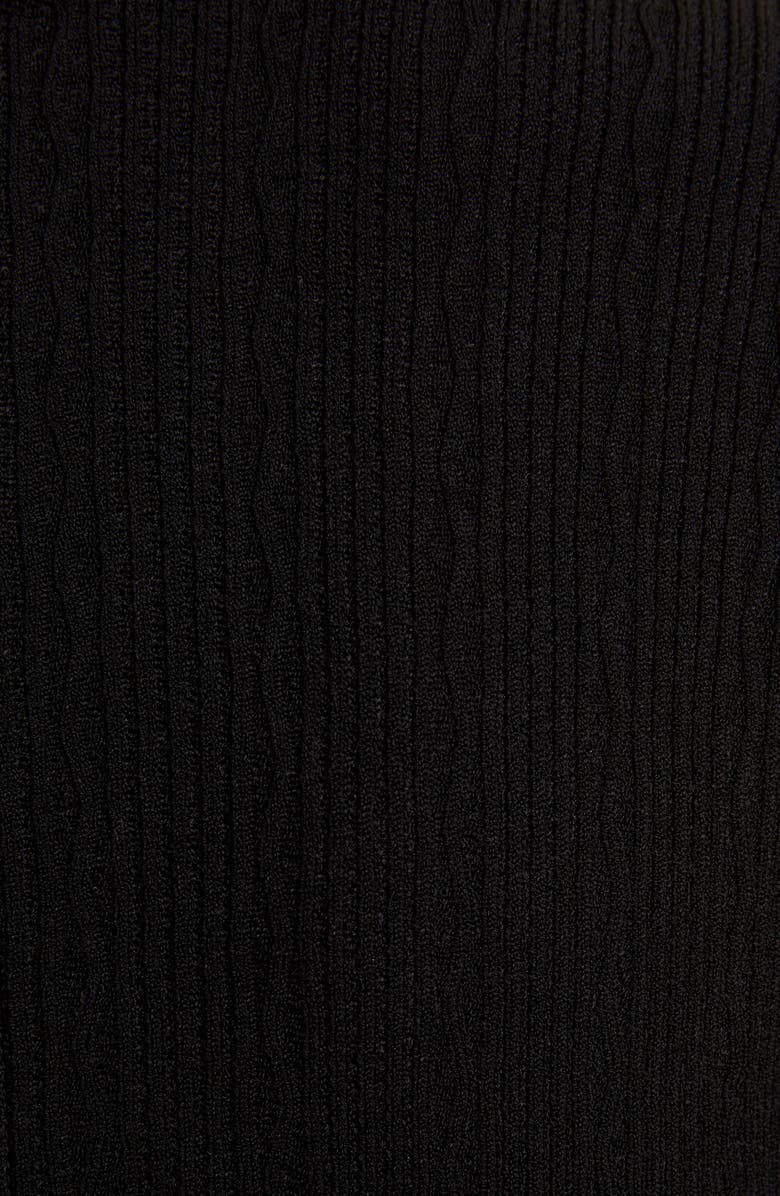 Balmain Lace-Up Long Sleeve Midi Sweater Dress, Alternate, color, 