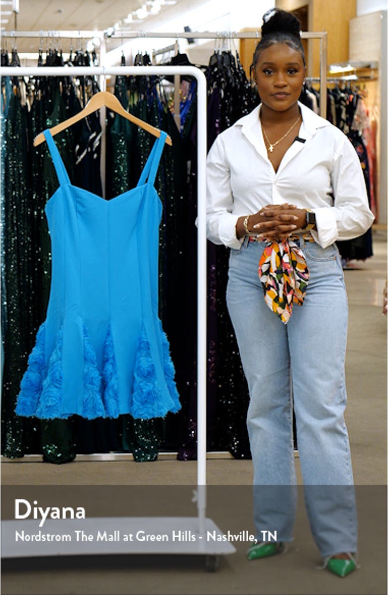 3D Flower Fit & Flare Cocktail Dress, sales video thumbnail