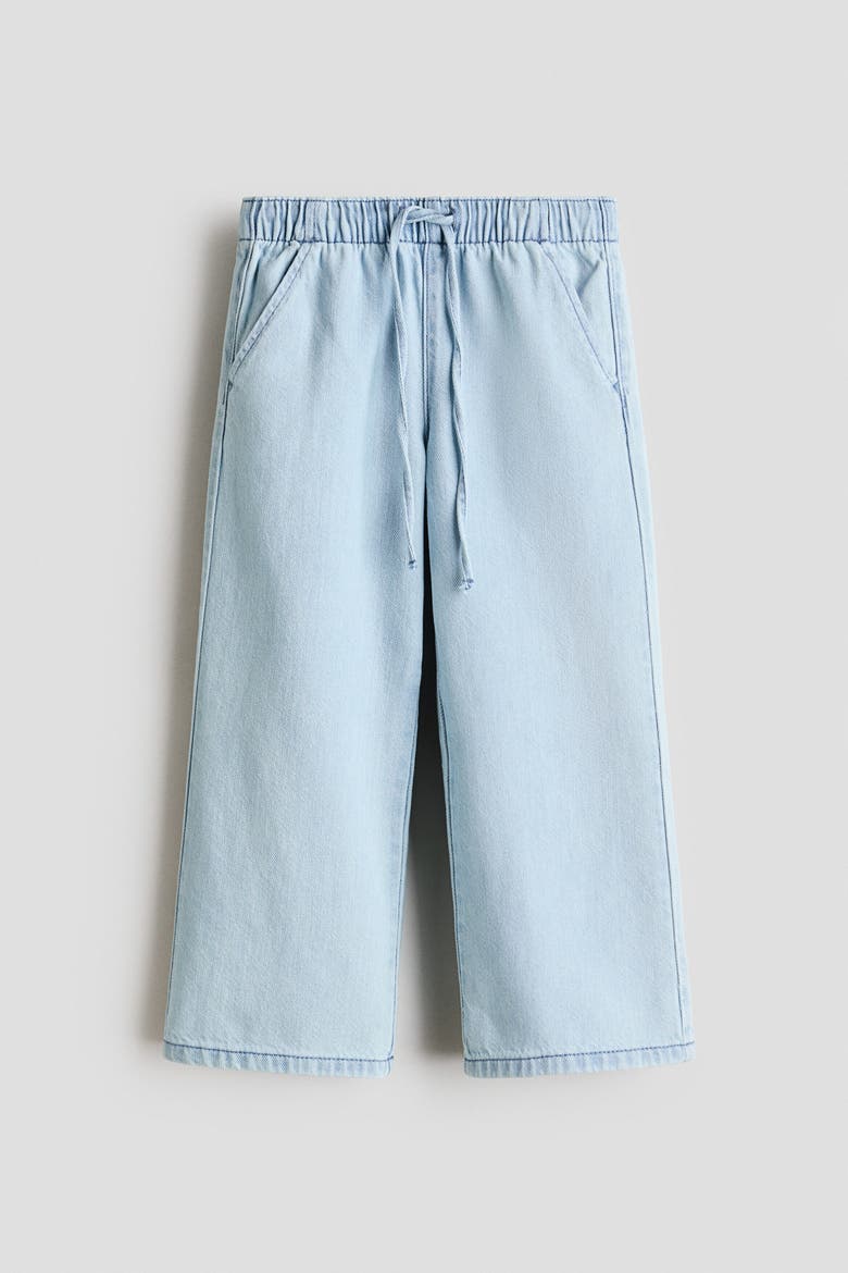 Denim Joggers, Alternate, color, Light denim blue