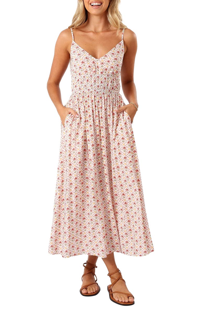 Petal & Pup Phoeve Floral Print Midi Dress, Main, color,