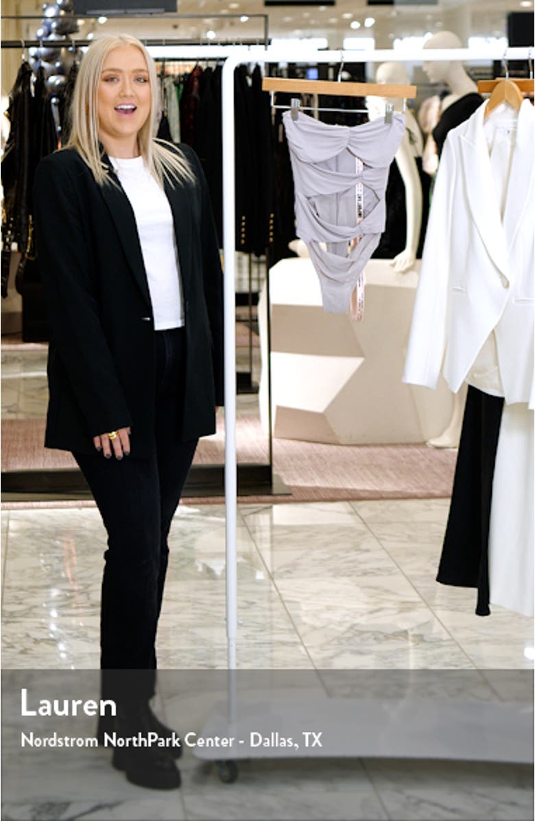 Joie Flower Trim Strapless Bodysuit, sales video thumbnail