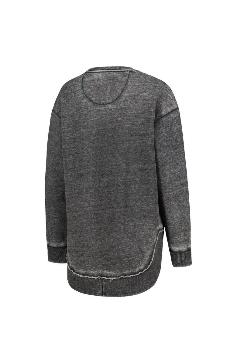 PRESSBOX Women's Pressbox Black Ohio State Buckeyes Vintage Wash Pullover Sweatshirt, Alternate, color, 