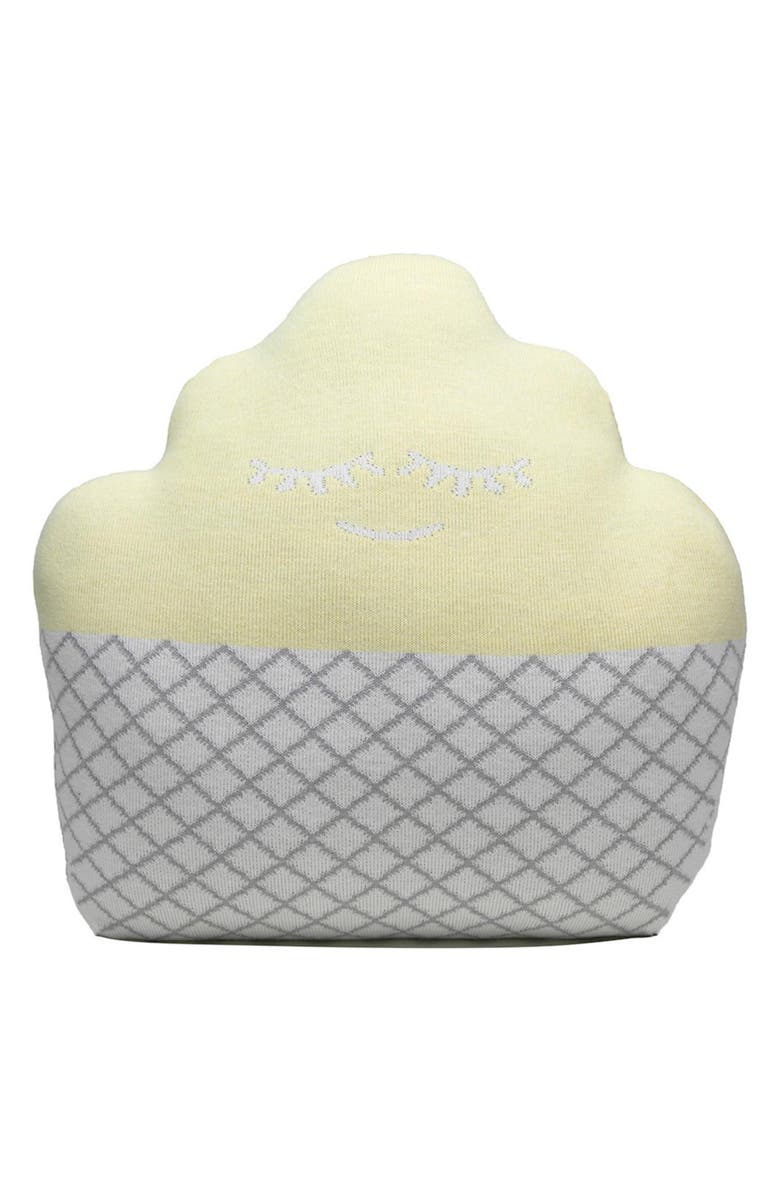 RIAN TRICOT Cupcake Throw Pillow, Main, color, Yellow