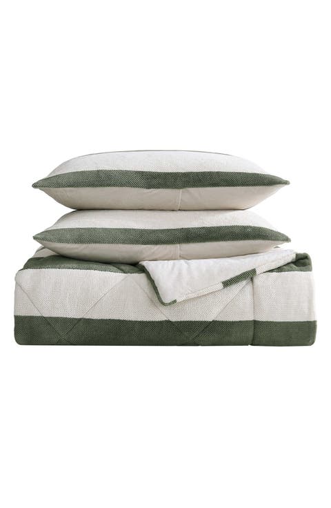 Lawndale Stripe Comforter & Sham Set
